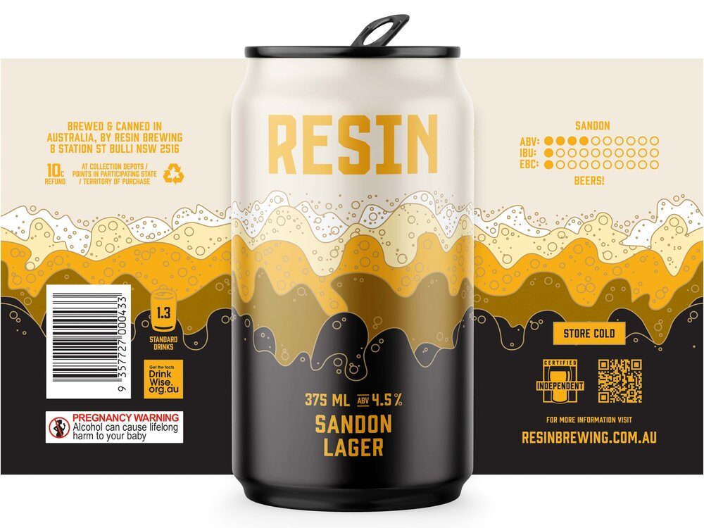 Sandon Lager Beer 375ml Resin Brewing